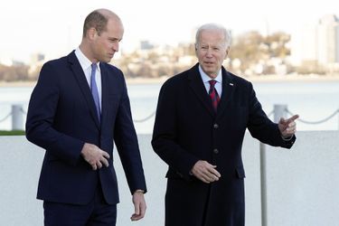 Le prince William et le président Joe Biden à Boston lors d'une visite en 2022.