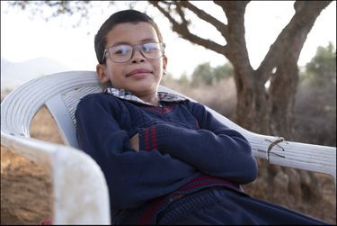 Eyoub, 8 ans, était aux toilettes quand la terre a tremblé. Ici, le 13 septembre 2022.