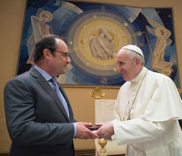 François Hollande et le pape François, ici en 2016.