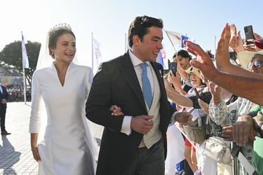 Mariage de Maria Francisca de Bragance et Duarte de Sousa Araújo Martins à Mafra au Portugal, le 7 octobre 2023.