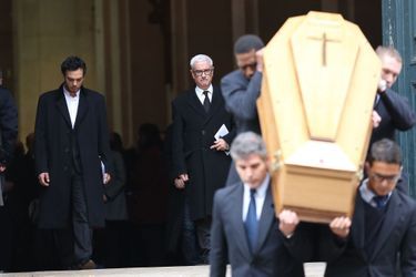 Roman de Kermadec aux obsèques de sa mère Kate Barry en l'église Saint-Roch à Paris. Le 19 décembre 2013.