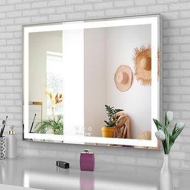 Miroir de Maquillage LED 3 modes d'éclairage avec écran - Temu France