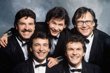 Éric Bouad, Framboisier, Bernard Minet, Rémy Sarrazin et René Morizur du groupe 