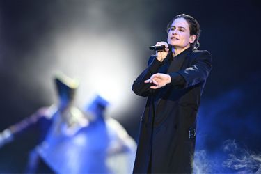 Christine and the Queens at the Gala des Cadoux Jaunes at the Accor Arena on January 26, 2024 in Paris.