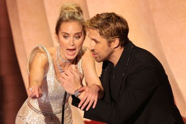 Emily Blunt and Ryan Gosling at the Oscars, 10 March 2024.