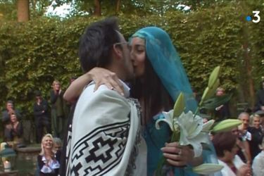Florent Pagny et Azucena le jour de leur mariage, célébré en 2006. Des images dévoilées dans le documentaire 