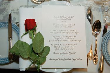 Le menu du 38e Bal de la Rose 