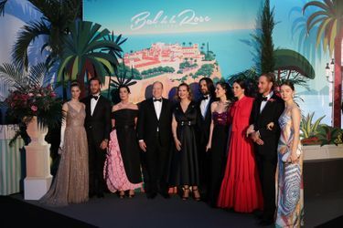 La famille princière de Monaco, avec Carole Bouquet, lors du Bal de la Rose 