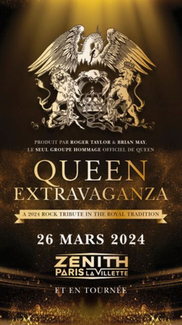 Queen Extravaganza, en tournée actuellement. Le 24 mars à Rouen, le 25 à Amiens, le 26 à Paris (Zénith), le 28 à Nancy, le 7 avril à Bordeaux, le 9 à Rennes.