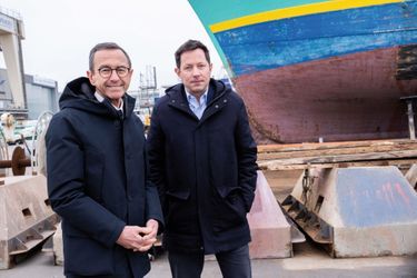 Together with Bruno Retailleau, president of the LR elders, in Sables-d'Olonne, February 5.