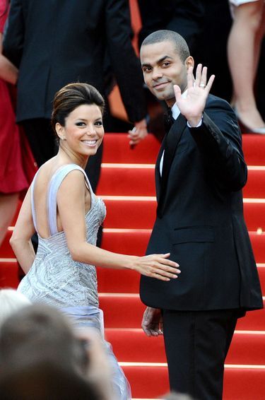 Tony Parker et Eva Longoria sur le tapis rouge de Cannes lors du Festival en 2009, un an avant leur divorce.