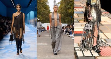 Fringes at the Dior, Stella McCartney and Louis Vuitton spring summer 2025 shows.