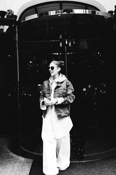 Celine Dion arrives at the Eiffel Tower for the opening ceremony of the 2024 Paris Olympics.