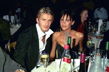 David Beckham and Victoria Beckham at Mobo Awards in London, October 7, 1999. bezos, clooney, kardashian… these stars