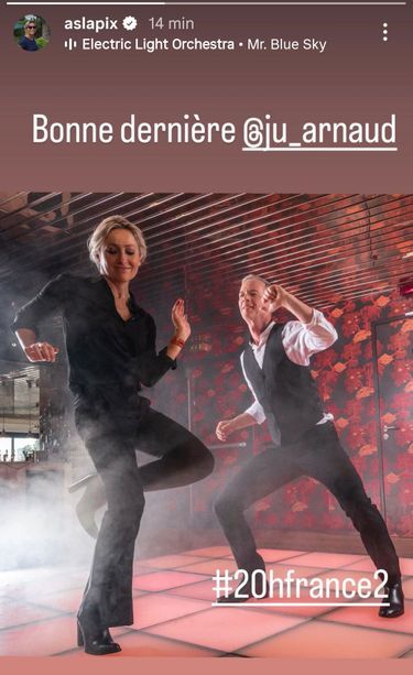 Anne-Sophie Lapix souhaite une bonne dernière à son ai Julien Arnaud.