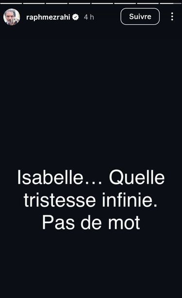 Το αφιέρωμα του Raphaël Mezrahi στην Isabelle Mergault στο Instagram