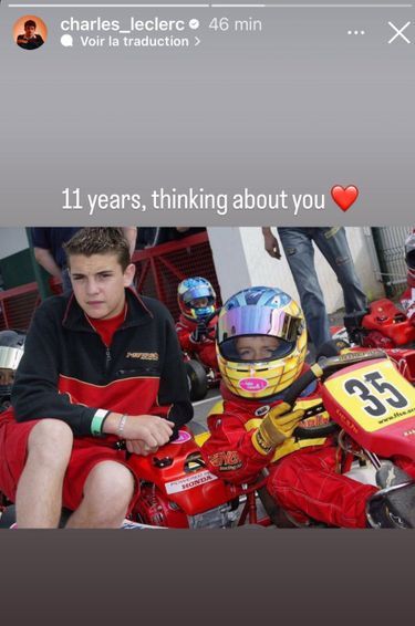 Story de Charles Leclerc, le 17 juillet 2026.