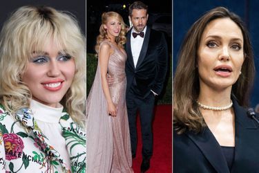 Miley Cyrus, Blake Lively, Ryan Reynolds et Angelina Jolie.
