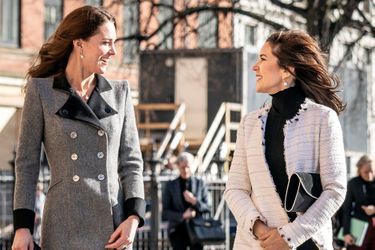 Kate Middleton, duchesse de Cambridge, et la princesse Mary de Danemark à Copenhague, le 23 février 2022