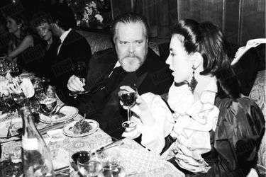 Isabelle Adjani et Orson Welles au dîner du Fouquet&#039;s, César 1982