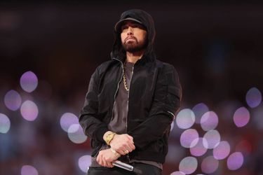 Eminem lors du show du "Super Bowl", le 13 février 2022.