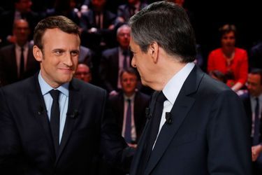 Emmanuel Macron et François Fillon en 2017.