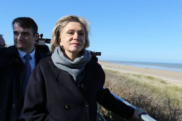 Valérie Pécresse s'est rendue à Courseulles-sur-mer (Calvados), le 26 février 2022.