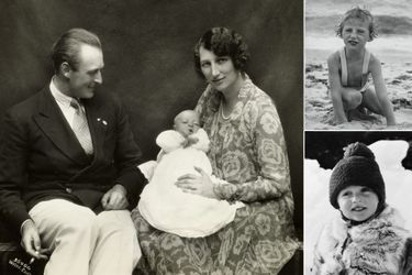 Le prince Harald V de Norvège, bébé et enfant