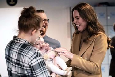 Kate Middleton en visite au Clitheroe Community Hospital à Clitheroe (Lancashire) le 20 janvier 2022.