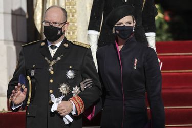 La princesse Charlène et le prince Albert II de Monaco, le 19 janvier 2021 