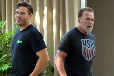 Joseph Baena et Arnold Schwarzenegger en 2021