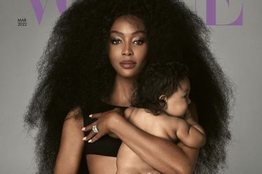Naomi Campbell et sa fille en couverture de l'édition britannique de «Vogue»