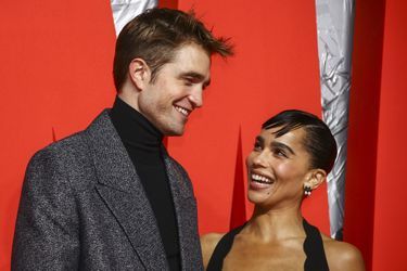 Robert Pattinson et Zoë Kravitz à l'avant-première du film «The Batman» à Londres le 23 février 2022