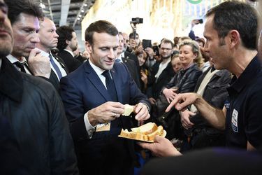 Emmanuel Macron au Salon de l&#039;Agriculture, édition 2020. 