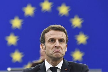 Emmanuel Macron mercredi 20 janvier devant le Parlement européen.