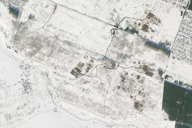 Les troupes russes sur la base de Voronej, le 15 février 2022.