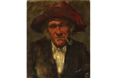 "L'homme à la pipe", vers 1859, huile sur toile.