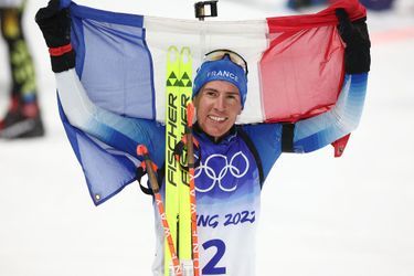 Quentin Fillon Maillet, médaillé d'or en poursuite.