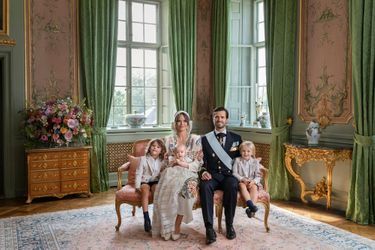 L'une des photos officielles du baptême du prince Julian de Suède, le 14 août 2021