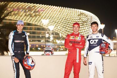Abu Dhabi, le 9 décembre. Esteban Ocon, vainqueur du Grand Prix de Hongrie sur Renault-Alpine en 2021. Le Monégasque Charles Leclerc, vainqueur des Grands Prix de Spa et de Monza en 2019 sur Ferrari. Pierre Gasly, vainqueur du Grand Prix d’Italie en 2020 sur AlphaTauri. 