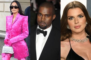 Kim Kardashian, Kanye West et Julia Fox.