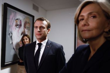 Emmanuel Macron et Valérie Pécresse en octobre 2019 en visite à l&#039;inauguration du Centre Européen du Judaïsme.