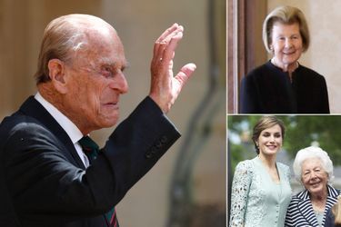 Le prince Philip, duc d'Edimbourg, la princesse Marie de Liechtenstein et Menchu Alvarez del Valle, grand-mère de la reine Letizia d'Espagne, disparus en 2021