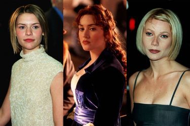 Claire Danes en 1999 - Kate Winslet joue Rose Dawson dans «Titanic» sorti en 1998 - Gwyneth Paltrow en 1998. 