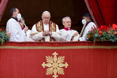 Le Pape François lors de son message de Noël, depuis le Vantican.