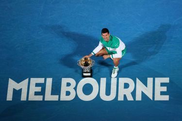 Novak Djokovic en février 2021 à Melbourne.