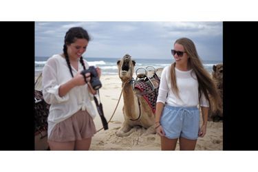 Sur une plage de Sydney, en Australie, un chameau a photobombé ces deux touristes