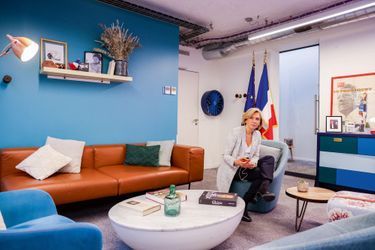 Valérie Pécresse, le 3 janvier dans son nouveau QG de campagne, rebaptisé La Fabrique, situé dans le XVIIe arrondissement de Paris.