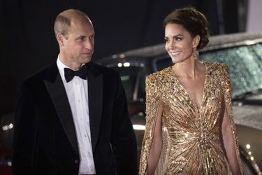 Le prince William et Kate Middleton à l&#039;avant-première du film James Bond «No Time To Die» à Londres en septembre 2021