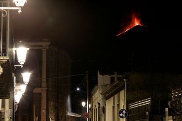 L&#039;éruption de l&#039;Etna, en Sicile (Italie), le 10 février 2022.